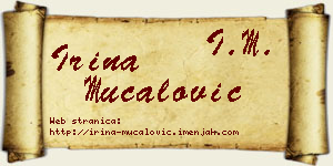 Irina Mučalović vizit kartica